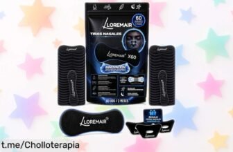 Tiras nasales para dormir y respirar mejor Loremair, ¡60 unidades por un precio brutal! Mejora tu descanso hoy mismo con este chollazo irresistible que no se repetirá.