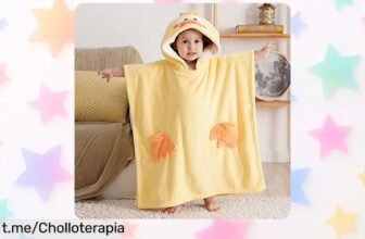 Toalla con capucha Bebamour que seca rapidísimo y mantiene calentitos a los peques, ¡aprovecha este chollazo en regalo para nuevos papás antes de que se agote!