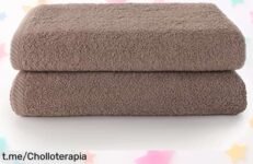 Toallas de baño grandes Top Towel en pack de 2 a un precio loco, secan rápido y no dejan pelusas: ¡hazte con este chollo antes que se agoten!