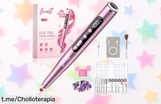 Torno eléctrico para uñas JOREST 13 en 1, tu aliado perfecto para una manicura profesional en casa a un precio rebajado que te dejará sin palabras, dale vida a tus uñas hoy mismo.