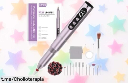 Torno profesional para uñas POFIBO 35000 RPM con kit de 12 herramientas a precio loco, aprovecha este ofertón único y dale a tus manos el cuidado que merecen. ¡Compra ya!