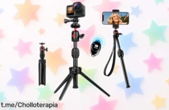 Trípode compacto JOILCAN Mini Action, ligero y con control remoto a un precio que no se puede creer para capturar recuerdos espectaculares ¡No dejes escapar esta oferta!
