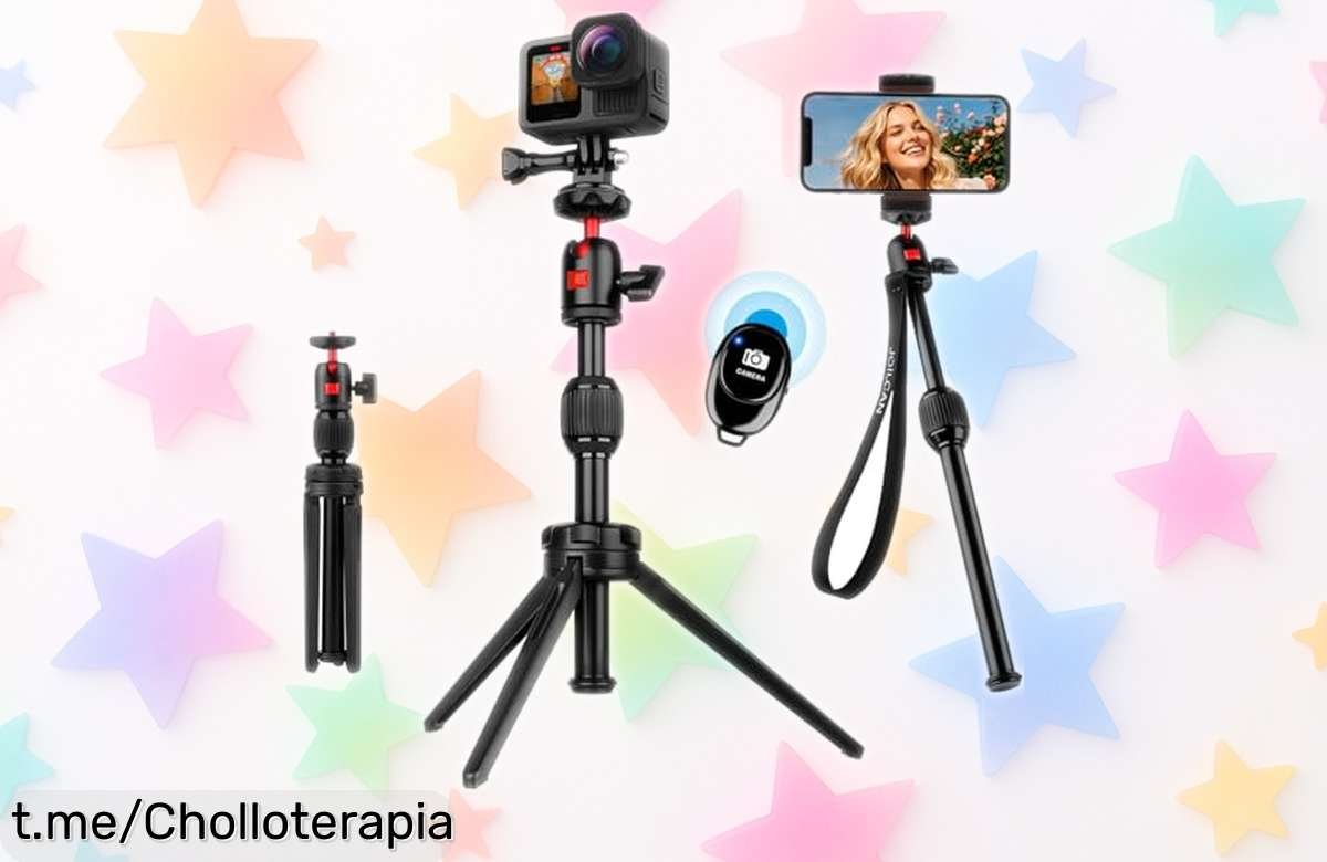 Trípode compacto JOILCAN Mini Action, ligero y con control remoto a un precio que no se puede creer para capturar recuerdos espectaculares ¡No dejes escapar esta oferta!