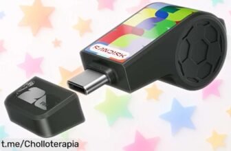 Unidad flash USBC SanDisk edición FIFA 2026 de 128 GB con cordón incluido, super chollo para dar rienda suelta a tus recuerdos y presenciar la emoción del fútbol ¡Consíguela ya!