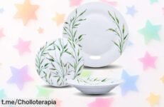 Vajilla de porcelana Carrefour Home Leaf: un super chollo de 12 piezas que renovará tu mesa sin vaciar tu bolsillo, ¡no te quedes sin la tuya!