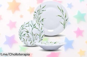 Vajilla de porcelana Carrefour Home Leaf: un super chollo de 12 piezas que renovará tu mesa sin vaciar tu bolsillo, ¡no te quedes sin la tuya!