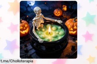 Vela de esqueleto con luces LED y máquina de niebla: el detallazo espeluznante que ilumina tu Halloween a un precio loco, ¡no te lo puedes perder!