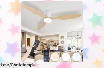 Ventilador de techo con luz LED y mando a distancia: transforma tu hogar con estilo a un precio regalado que no podrás dejar pasar, ¡no te quedes sin el tuyo!