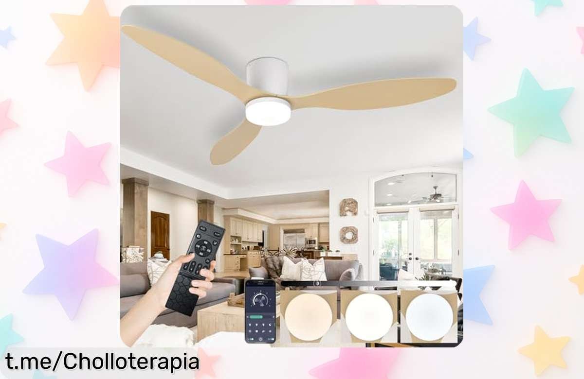 Ventilador de techo con luz LED y mando a distancia: transforma tu hogar con estilo a un precio regalado que no podrás dejar pasar, ¡no te quedes sin el tuyo!