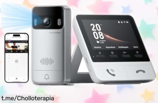 Videoportero con pantalla a color SwitchBot 2K: ¡Oferta increíble para ver quién llama y abrir desde casa a un precio insuperable! No dejes pasar esta oportunidad única.