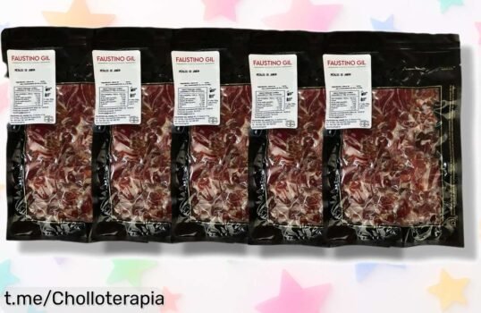 Virutas de Jamón Ibérico Faustino Gil, 5 bolsas de sabor auténtico a un precio regalado que hará brillar tus comidas. ¡No te quedes sin este chollo irresistible!
