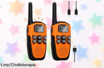 Walkie Talkie recargable NXGKET: ¡comunicación a 5 km sin límites! Aprovecha este chollo para divertirte en familia y disfrutar del aire libre. ¡No dejes pasar esta oportunidad única!