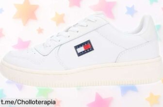 Zapas Tommy Jeans Court para mujer con estilo ochentero a precio de escándalo: no pierdas esta oportunidad que te hará brillar llena de buena vibra.