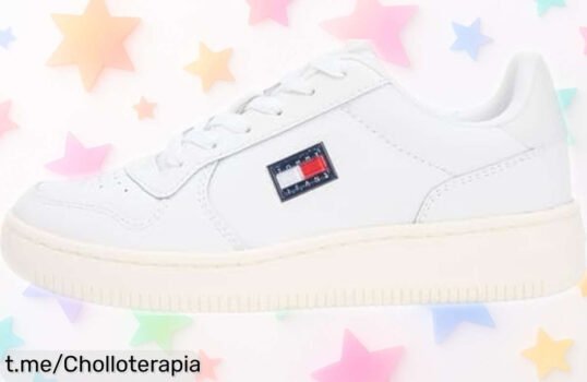 Zapas Tommy Jeans Court para mujer con estilo ochentero a precio de escándalo: no pierdas esta oportunidad que te hará brillar llena de buena vibra.