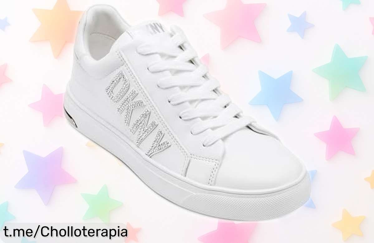 Zapatillas de mujer DKNY Adira con strass, ¡rebajadas a un precio loco! Brilla todo el día y la noche, no te las pierdas o sentirás que perdiste tu oportunidad.