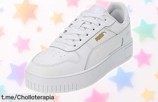 Zapatillas de mujer PUMA Carina Street con suela resistente, ahora a precio loco: no te quedes sin ellas y siente cómo suma estilo en cada paso.