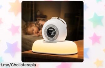 Máquina de ruido blanco Glocusent con 62 sonidos y luz nocturna que hará mágicas las noches de tus peques, no te pierdas este chollo para descansar hoy mismo.